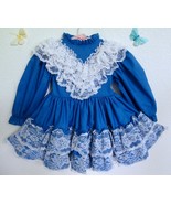 Vintage Martha&#39;s Miniatures Full Circle Dress 3T Lace Ruffles Pageant Bl... - £99.60 GBP