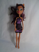 Monster High Clawdeen Wolf Doll Purple Streaked Hair Dark Complexion Dress - £5.81 GBP