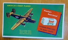 Bond Bread Blotter - America&#39;s Finest Planes - B24 Consolidated Liberator - £7.93 GBP