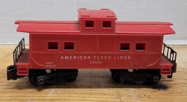 Vtg American Flyer Lines 24636 Red Caboose S Train Model Railroad for Refurbish - £7.00 GBP