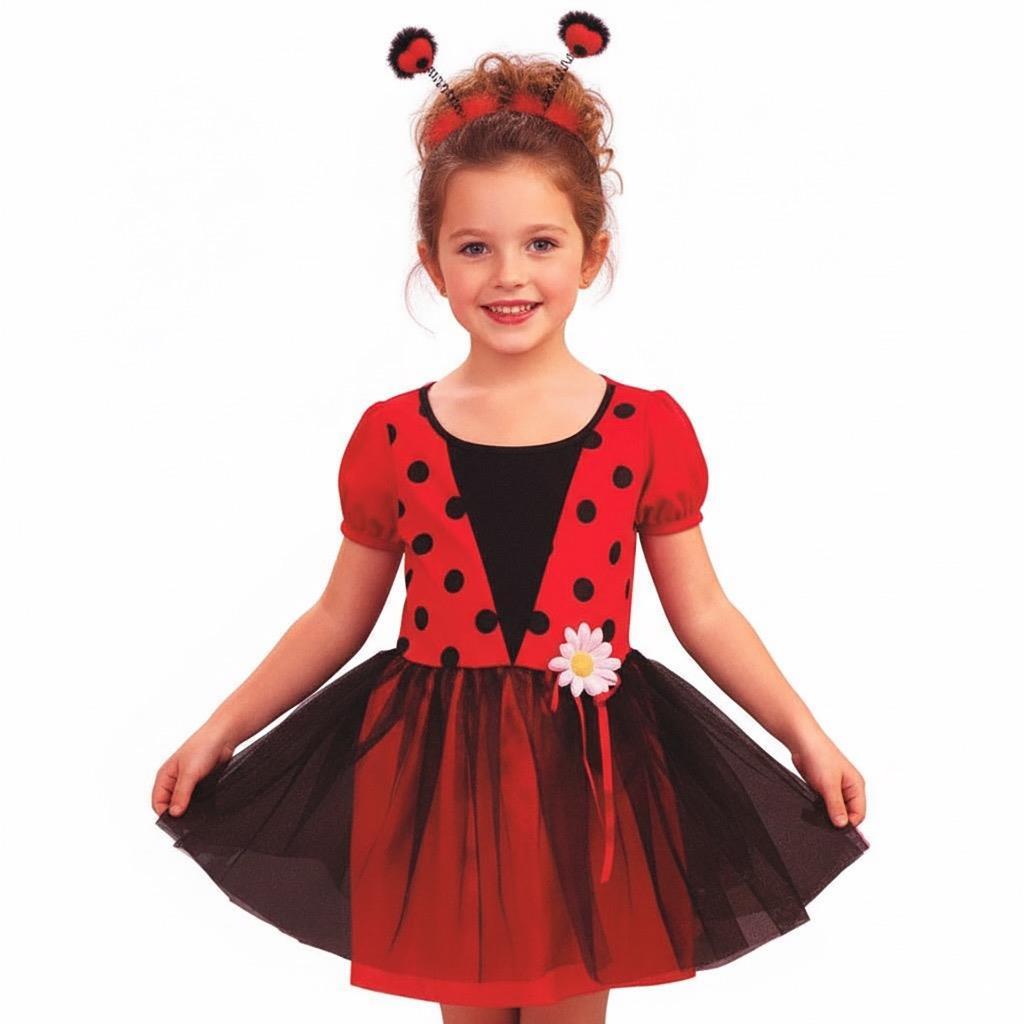 Rubie&#39;s New Ladybug Garden Girl Costume Dress Up 4-6T Halloween Party FR... - $21.95