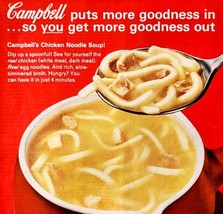 1963 Campbell&#39;s Chicken Noodle Soup Advertisement Vintage Canned Foods D... - $554.45 MXN