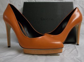 Calvin Klein Collection Sz EU 41 US 11 Demi Fire Leather Pumps New Women... - $791.01