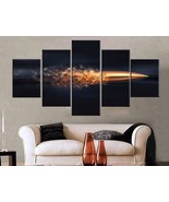 Abstract Flying bullet 5 PC canvas Wall Art Picture Home Decor Large Sz ... - £43.16 GBP