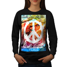 Wellcoda Make Love Not War Womens Sweatshirt, Peace Casual Pullover Jumper - £22.64 GBP+