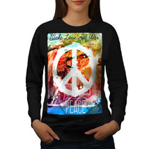 Wellcoda Make Love Not War Womens Sweatshirt, Peace Casual Pullover Jumper - £23.49 GBP+