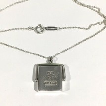 Tiffany &amp; Co Silver Vintage Rare Square Flip Pendant With Chain - $250.00