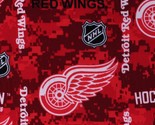 Fleece Detroit Red Wings Digital Camo NHL Hockey Sports Fabric Print BTY... - $14.97