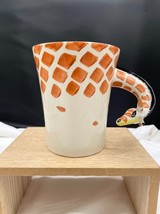 Pier 1 Imports Ceramic Giraffe Mug Giraffe Head Handle Large Novelty Mug Cup - £6.91 GBP
