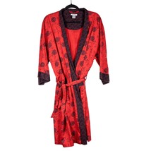 Nautica Floral Robe S M Womens Cotton Red Black Lightweight Turkmenistan... - £20.46 GBP