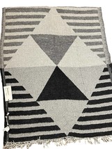 Anthropologie Sita Murt Scarf Fringe Hem Wool Blend Striped Pattern 78x58 NWT - £28.48 GBP