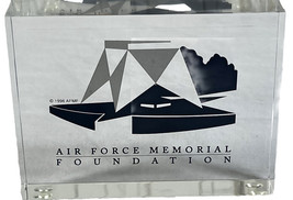 Vintage 1996 Air Force Memorial Foundation Acrylic Paperweight Clear - £11.16 GBP