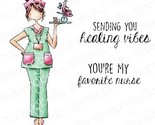 Stamping Bella Stamp Curvy Girl Nurse Sending You Healing Vibes Favorite... - $19.99