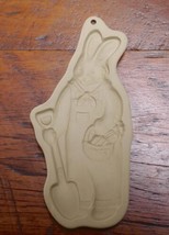 Genuine Vintage 1992 BROWN BAG Cookie Art Mold Easter Bunny Farmer Rabbit - £59.57 GBP