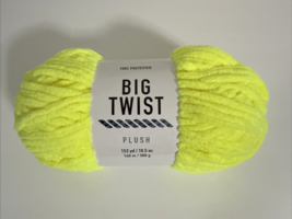 Big Twist Plush Electric Yellow Bright Yarn 153 Yards 10.5 Ounces Super ... - $19.79