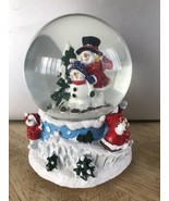 Trimmery Musical SNOW GLOBE &quot;Joy to the World&quot; Snowmen on Skis - £26.01 GBP