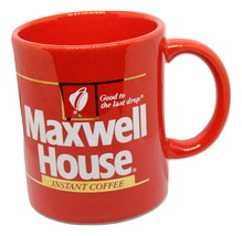 Maxwell House Instant Coffee Cup Mug Vintage Good to the Last Drop Logo Red - £10.21 GBP