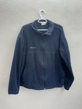 Columbia Mens Jacket Size XXL Blue Fleece Zip Up - £7.33 GBP