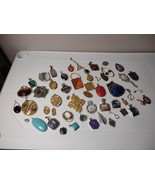 Lot Of Over 50 Pendants And Charms Variety Of Colors And Shapes - £39.84 GBP
