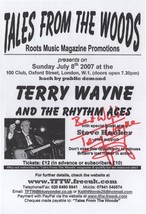 Terry Wayne Rockabilly Pioneer Hand Signed Live Concert Flyer - £7.07 GBP