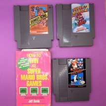 Nintendo NES Mario Games and Book: Donkey Kong, Duck Hunt, Mario Bros 2 - £38.16 GBP