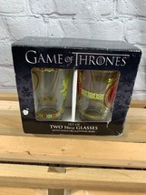 Game Of Thrones Set Of Two 16 oz Pint Glasses Beer Glass Set Bar  NEW w/... - $18.00