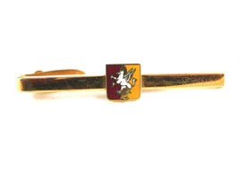Vintage Pegasus Horse Red &amp; Yellow Flag Tie Clasp by Hickok USA - £27.68 GBP