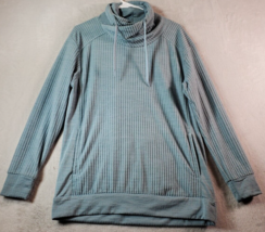 Columbia Sweater Womens Small Green Creston Long Sleeve Mock Neck Pocket... - $20.80 CAD
