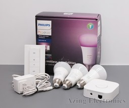 Philips 556704 Hue White &amp; Color Ambiance Dimmable Bulb Starter Kit - $109.99