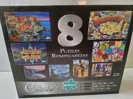 BUFFALO JIGSAW PUZZLES 7 IN 1 COLLECTORS EDITION SEALED 500-1000 Pieces - $19.09