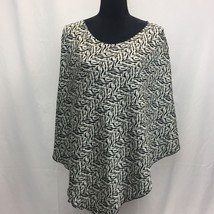 Carol Rose Womans One Size Black &amp; White Zebra Print Shirt - £9.34 GBP