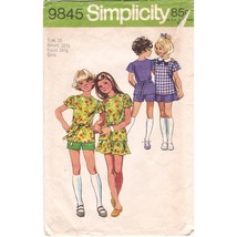 Vintage Sewing PATTERN Simplicity 9845, Girls 1971 Skirt with Detachable Collar - $11.65