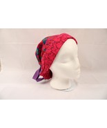Medical-Surgical Scrub Cap Women Long Hair Tie On Hand Made Reversible Red - $318.30 MXN