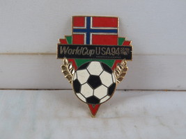 Team Norway Soccer Pin - 1994 World Cup by Peter David - Flag and Ball - £11.79 GBP