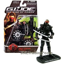 Year 2009 Gi Joe Movie The Rise Of Cobra 4 Inch Figure - Cobra Red Fang Ninja - £27.96 GBP