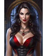 Vampiress Ai Digital Image Picture Photo Wallpaper Trading Card Poster JPEG - £1.54 GBP