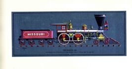 The Missouri 1861 Historic Locomotives Color Etch Print by Kern  - $24.72