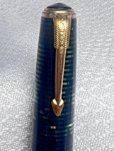 Parker Vacumatic 1933 Fountain Pen Laminated Emerald Pearl Dbl Jewel Jr ... - $299.95