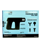 Warm Relax Recovery Massage Gun W/ Max Grip 5-Speed 4 Heads  NEW SEALED BOX - £15.58 GBP