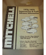 MITCHELL 1978/1979 IMPORTED CAR &amp; TRUCK ADVANCE INFORMATION SERVICE &amp; RE... - £6.21 GBP