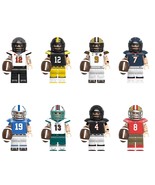 8pcs Football Season Football Players Tom Brady Terry Drew Minifigures M... - $26.62 CAD