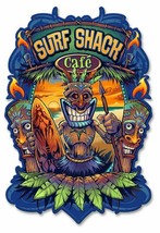 Surf Shack Cafe Tiki Plasma Cut Metal Sign - £31.42 GBP