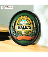 Hand painted oval wooden sign with embossed decorations Hale&#39;s Ale Brewery - $5,721.60 MXN