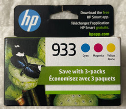 HP 933 Cyan Magenta Yellow Ink N9H56FN CN058AN CN059AN CN060AN Exp 2025+... - £26.84 GBP