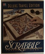 SCRABBLE Deluxe Travel Edition Crossword Game Vintage 1990 COMPLETE SET - $25.27 CAD