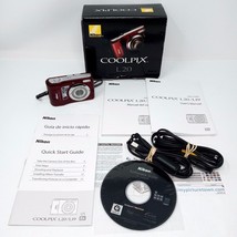 *FOR PARTS* Nikon Coolpix L20 Digital Camera w/ Original Box &amp; Manuals *... - $19.95