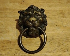 Antique Vintage Old Lion Head Solid Door Knocker  - $284.99