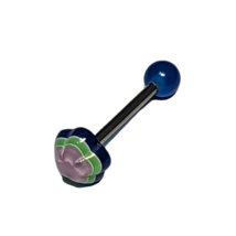 Blue Flower Tongue Barbell - £2.41 GBP