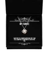 Sarcastic Fiancee Love Knot Rose Gold Necklace, I May not be a Famous Mu... - £38.51 GBP