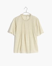 Madewell Ruffle-Collar Pintuck Top in Windowpane SZ XS NWT $78 - £22.41 GBP